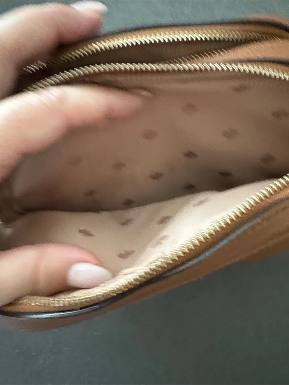 kate spade brown pebbled leather mini crossbody